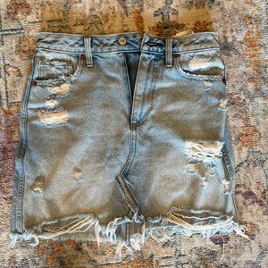Abercrombie & Fitch Zoe Natural Rise Vintage A-Line Jean Skirt
